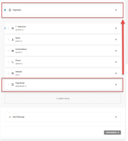 Forminator: Pagination Section