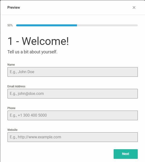 Forminator: Progress Bar Pagination